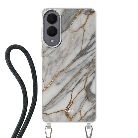  Telefoonhoesje ontwerpen met koord Marble Black Apple iPhone 12 Mini