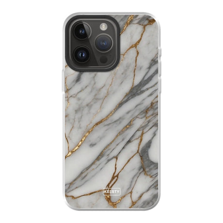  Telefoonhoesje ontwerpen met MagSafe Marble Black Apple iPhone 15 Pro Max