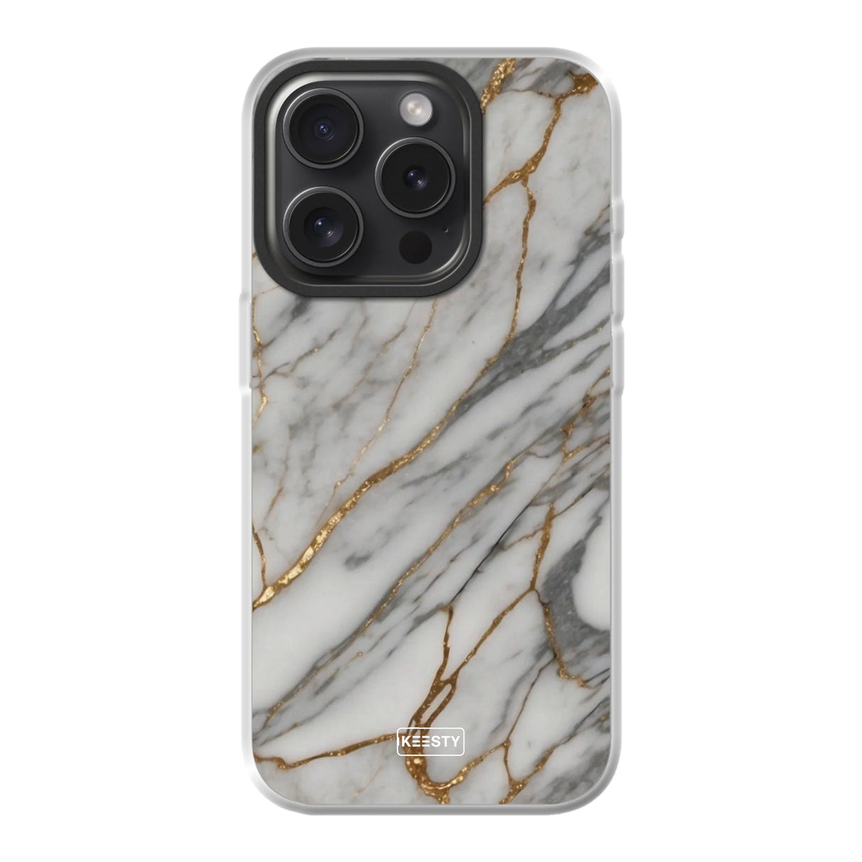  Telefoonhoesje ontwerpen met MagSafe Marble Black Apple iPhone 15