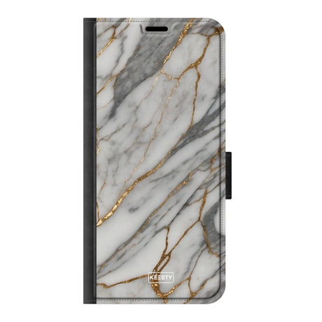 Telefoonhoesje ontwerpen met PortemonneeMarble Black Apple iPhone 16 Pro Max