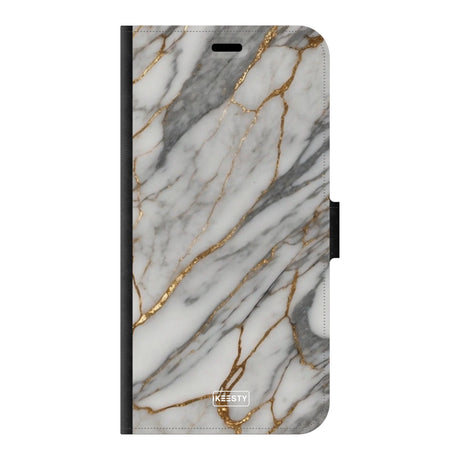  Telefoonhoesje ontwerpen met PortemonneeMarble Black Samsung Galaxy A36