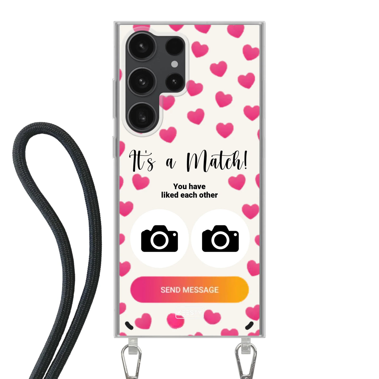 Telefoonhoesje Met Foto - It's a match - Hoesje met koord