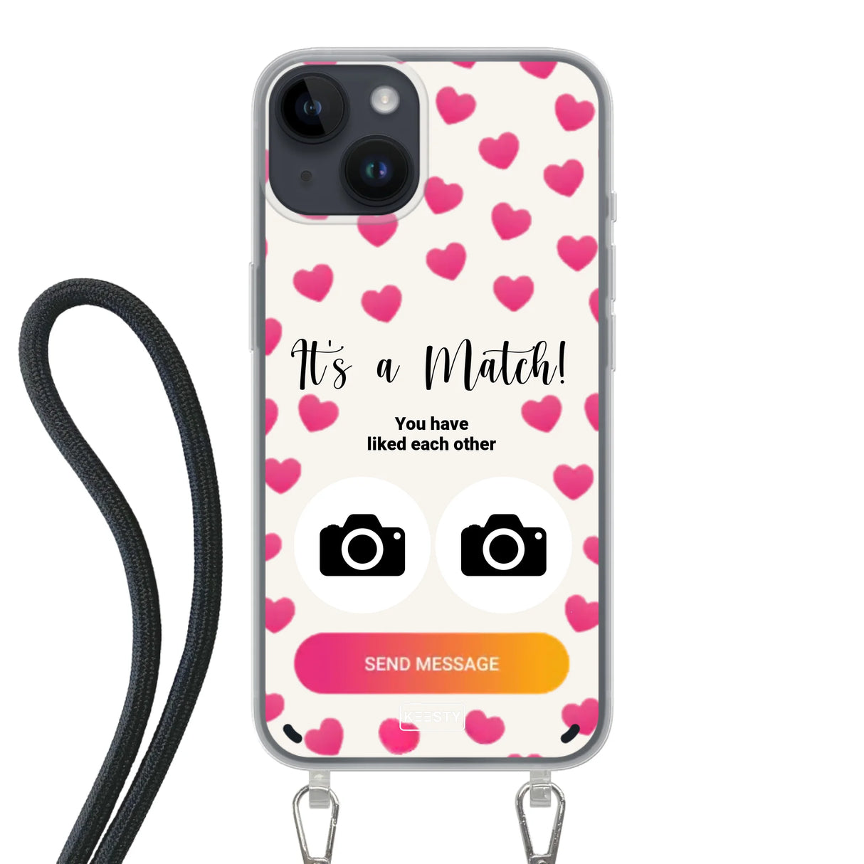 Telefoonhoesje Met Foto - It's a match - Hoesje met koord