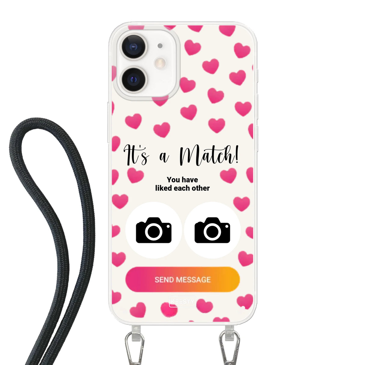 Telefoonhoesje Met Foto - It's a match - Hoesje met koord