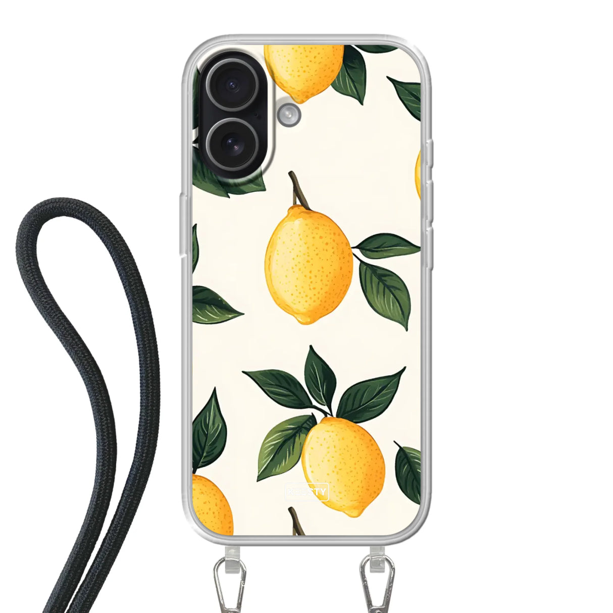 Apple iPhone 17 Crossbody case (back printed, transparent)