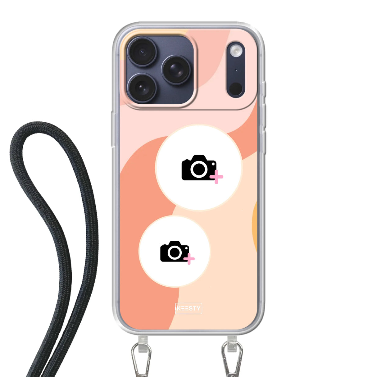 Apple iPhone 17 Pro Max Crossbody case (back printed, transparent)