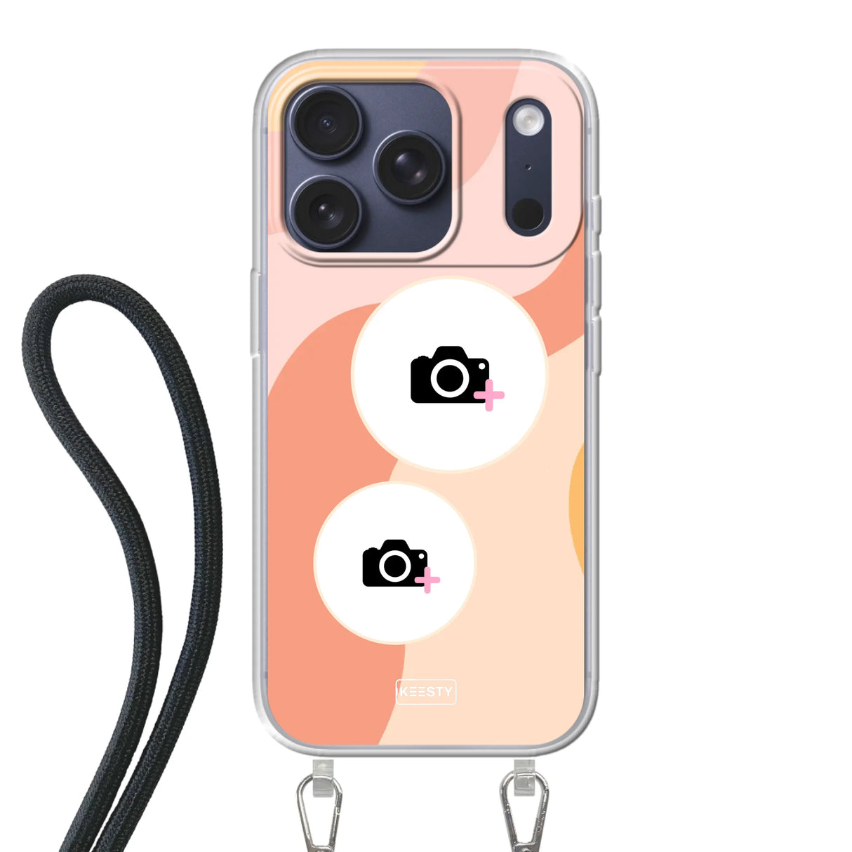 Apple iPhone 17 Pro Crossbody case (back printed, transparent)