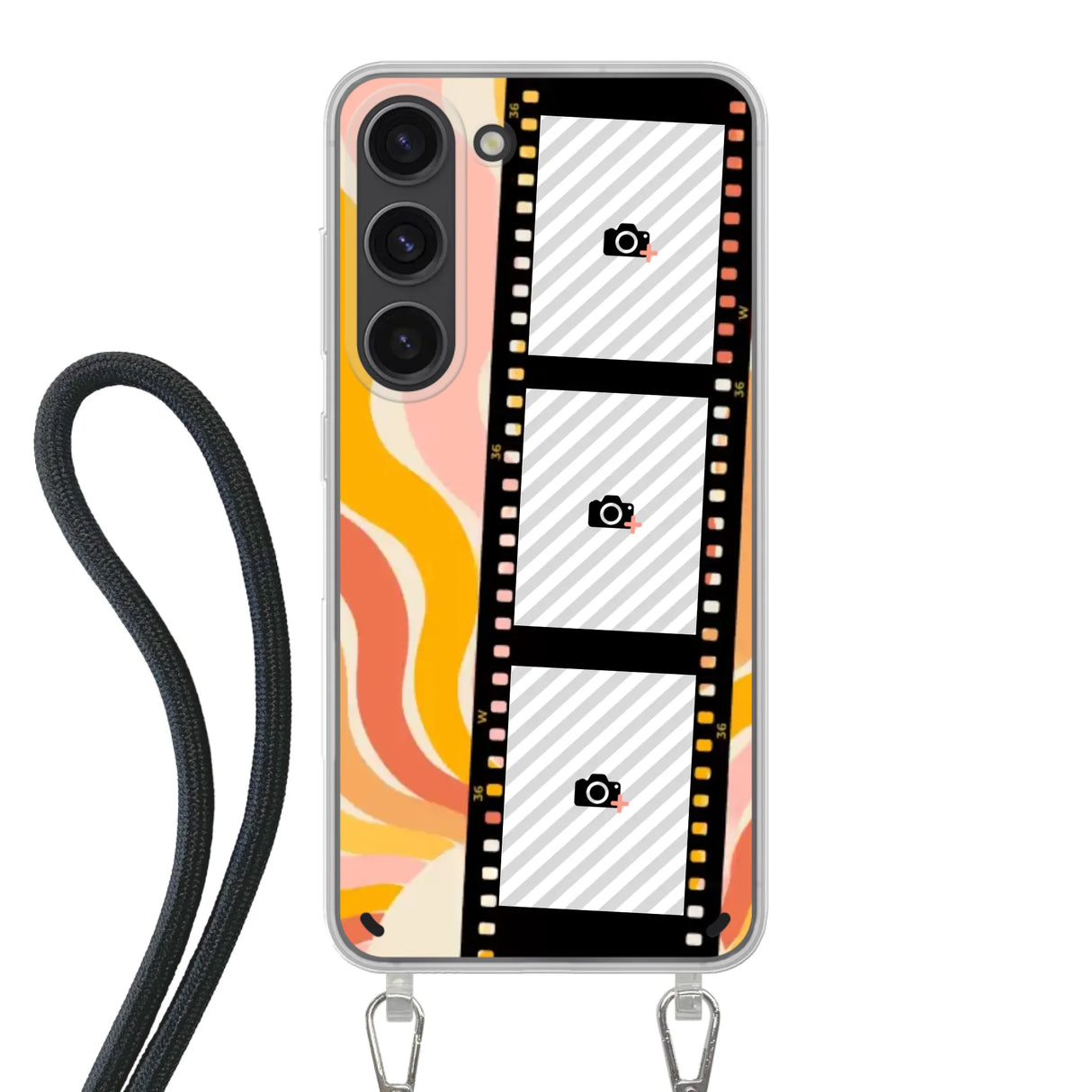 Samsung Galaxy S23 Crossbody case (back printed, transparent)