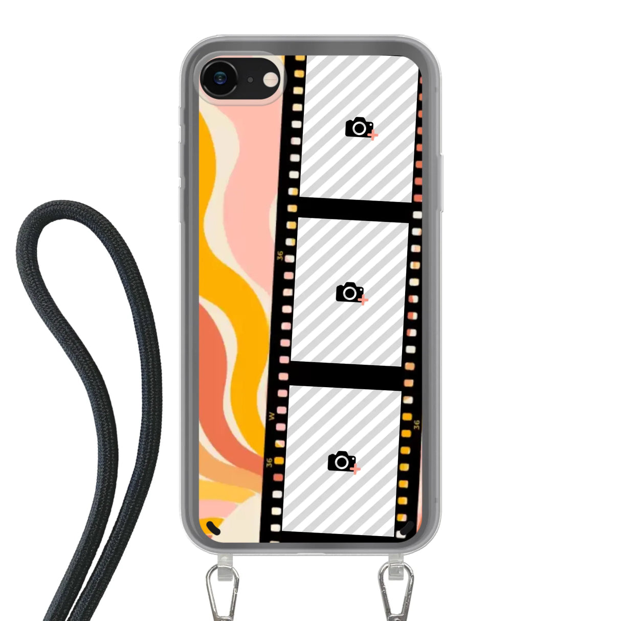 Apple iPhone SE 2020: SE 2022 Crossbody case (back printed, transparent)