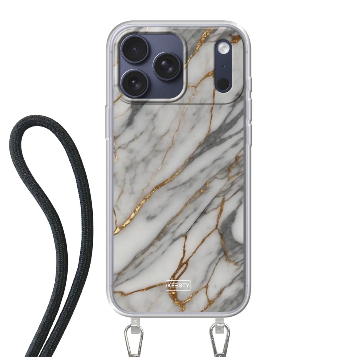 Apple iPhone 17 Pro Max Crossbody case (back printed, transparent)