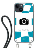 Apple iPhone 14 Crossbody case (back printed, transparent)