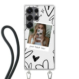 Samsung Galaxy S25 Ultra Crossbody case (back printed, transparent)