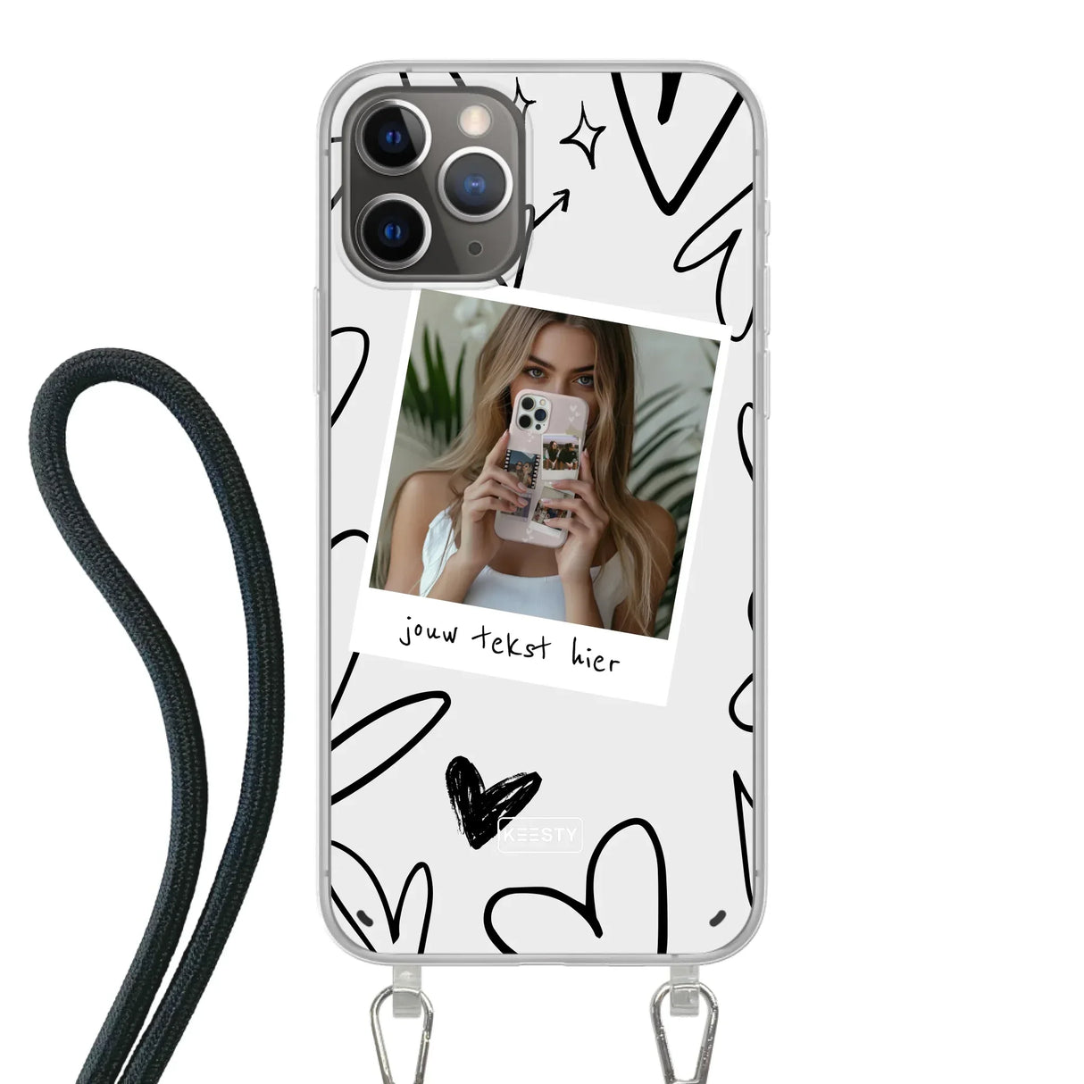 Apple iPhone 11 Pro Crossbody case (back printed, transparent)