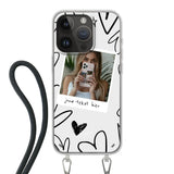 Apple iPhone 14 Pro Crossbody case (back printed, transparent)