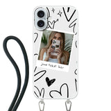 Apple iPhone 16 Plus Crossbody case (back printed, transparent)