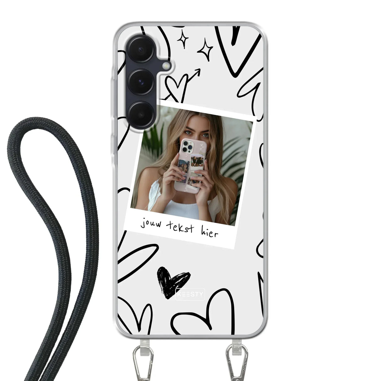 Samsung Galaxy A55 Crossbody case (back printed, transparent)
