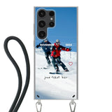 Samsung Galaxy S23 Ultra Crossbody case (back printed, transparent)