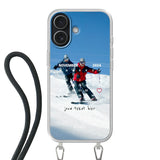 Apple iPhone 17 Crossbody case (back printed, transparent)