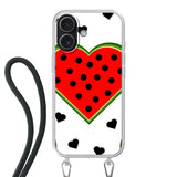 Apple iPhone 17 Crossbody case (back printed, transparent)