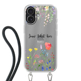 Apple iPhone 17 Crossbody case (back printed, transparent)