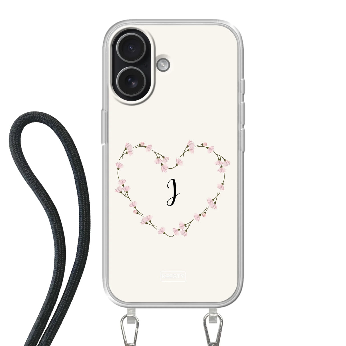 Apple iPhone 17 Crossbody case (back printed, transparent)