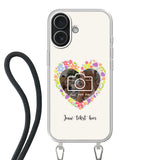 Apple iPhone 17 Crossbody case (back printed, transparent)