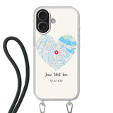 Apple iPhone 17 Crossbody case (back printed, transparent)