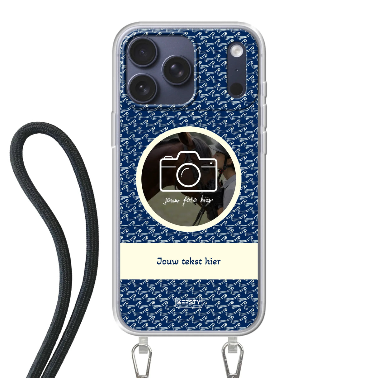 Apple iPhone 17 Pro Max Crossbody case (back printed, transparent)