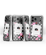 hoesje met foto en roze hartjes