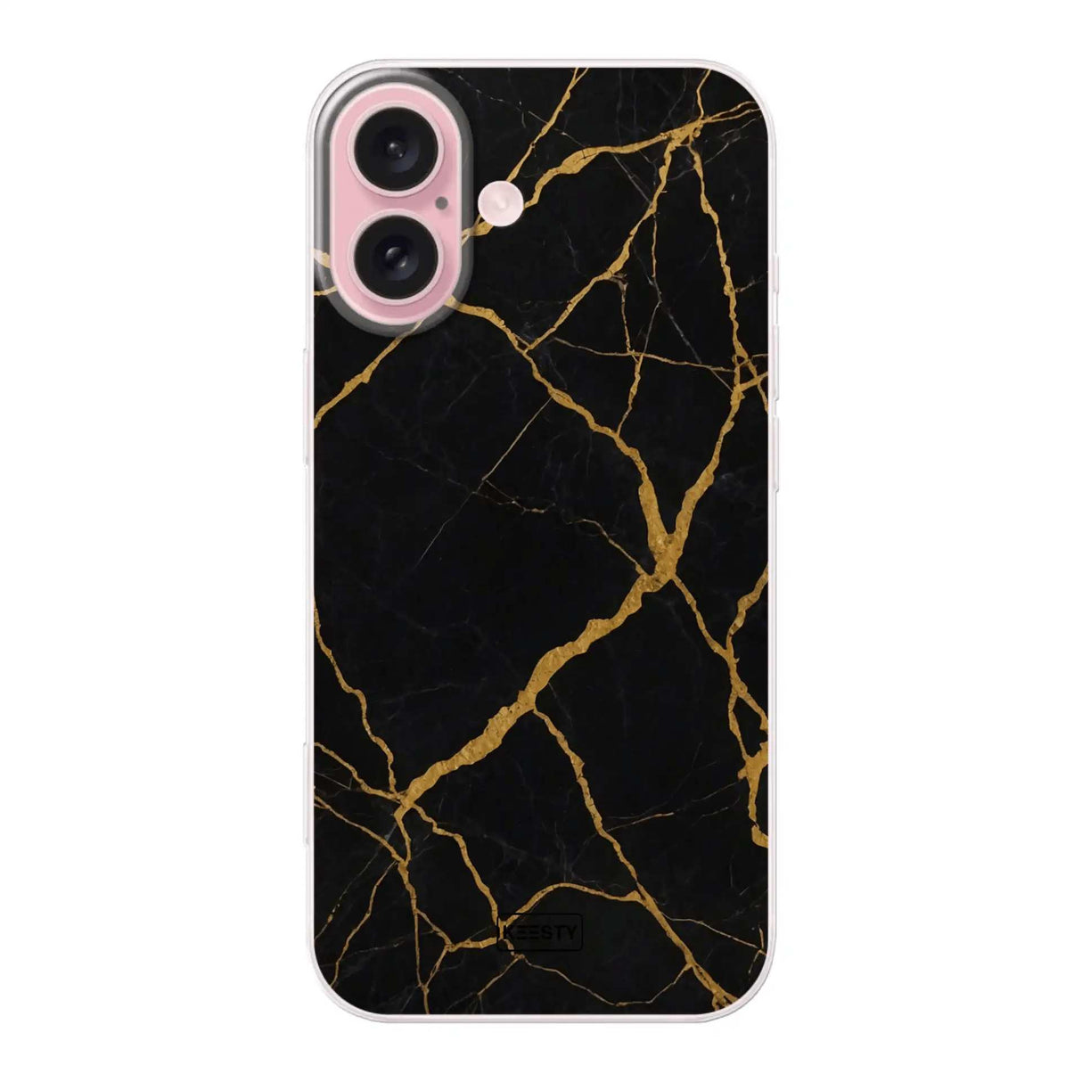  Telefoonhoesje ontwerpen Marble Black iPhone 16