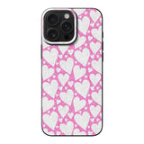 Telefoonhoesje ontwerpen hartjes glitter roze