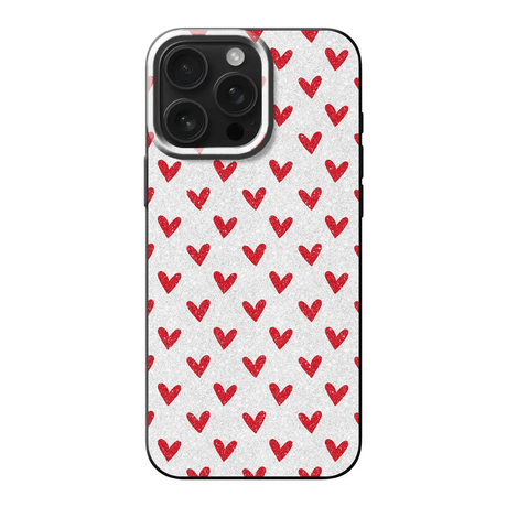 Telefoonhoesje maken glitter hartjes