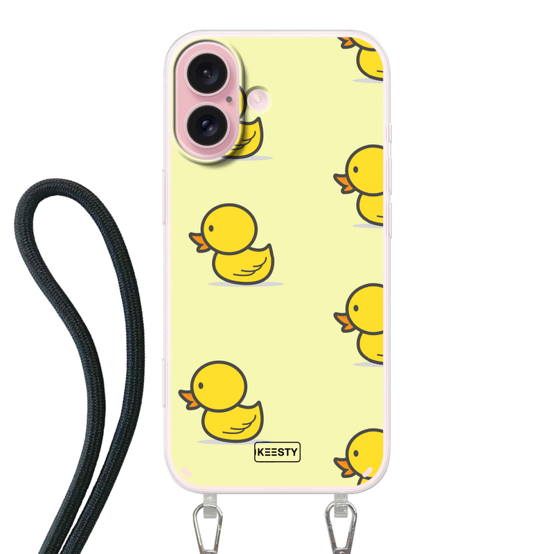 Telefoonhoesje met koord en aanpasbare achtergrondkleur - telefoonhoesje personaliseren