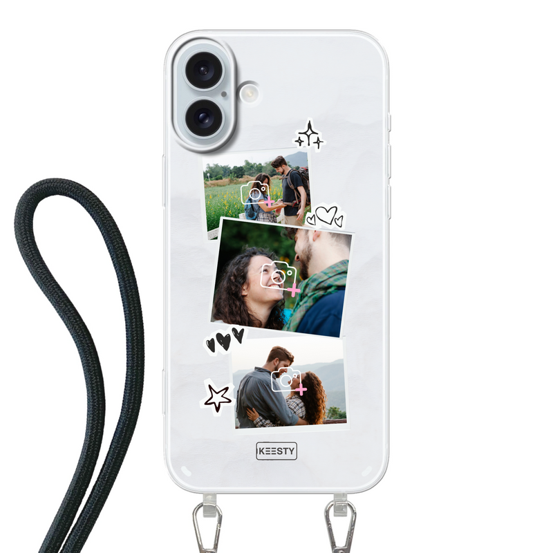 	telefoonhoesje met foto en afneembaar koord iPhone