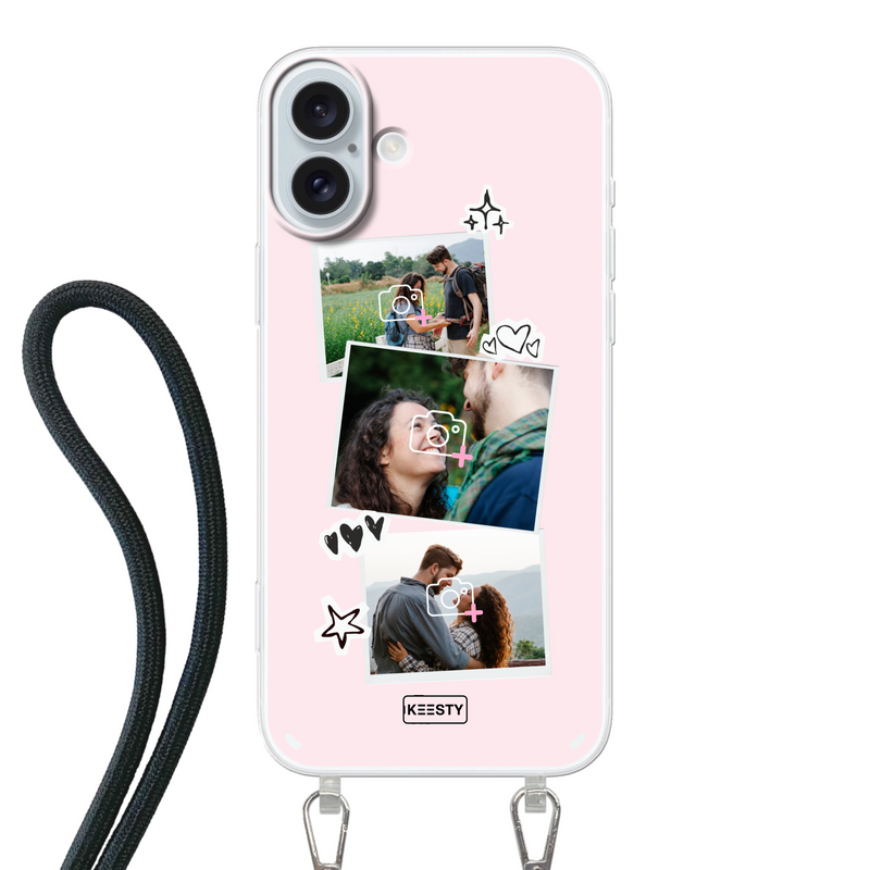 handsfree telefoonhoesje met afneembaar koord en eigen foto