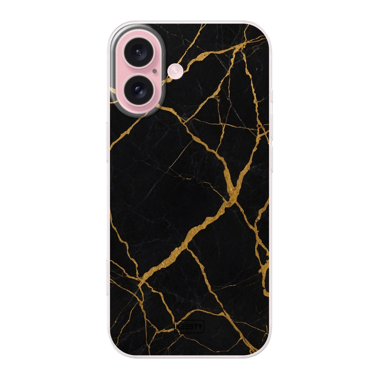 Telefoonhoesje ontwerpen marble zwart