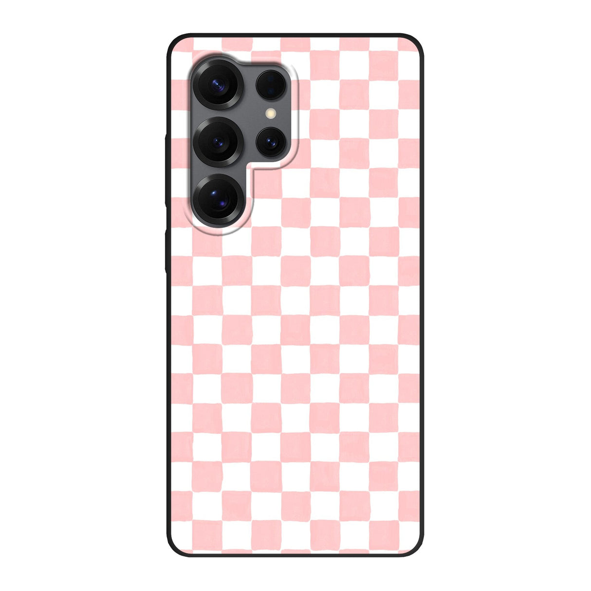 à carreaux roses