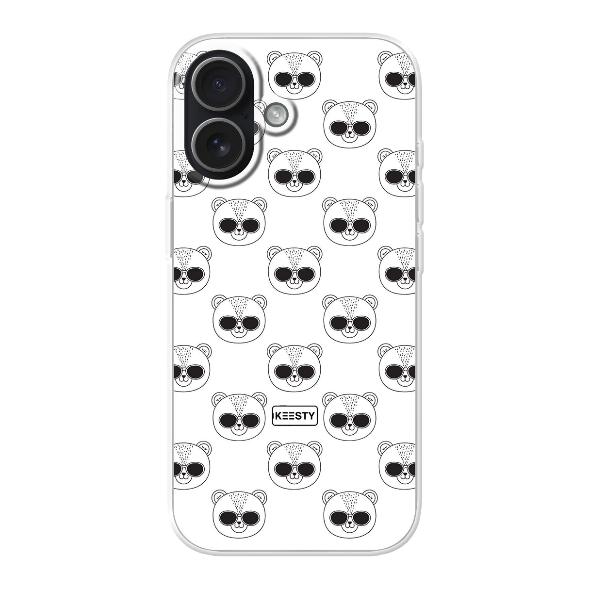 Zelf een eigen hoesje maken met Cool Bear patroon - minimalistisch fotohoesje ontwerpen