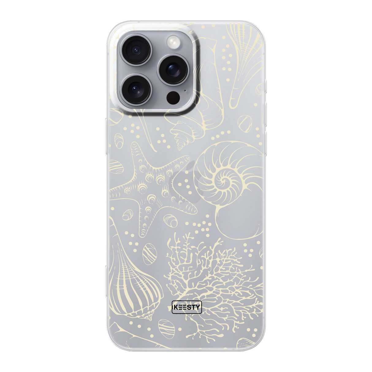 Naam °1 - Coastal Seashells Mix - Telefoonhoesje Personaliseren